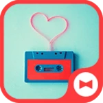 cassette tape theme android application logo